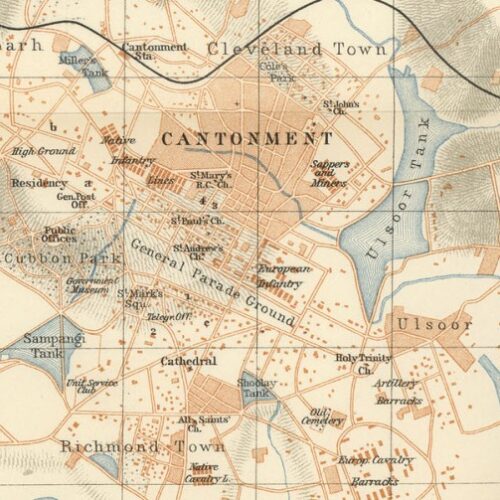 Old Map of British Bangalore