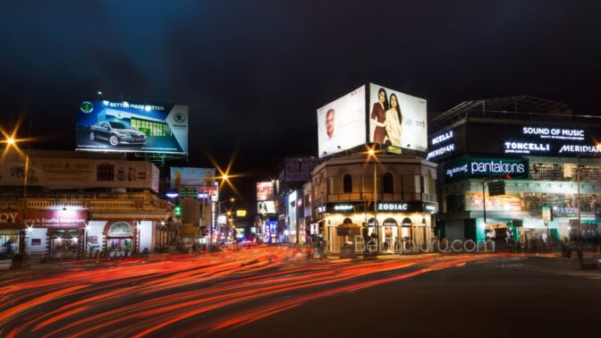 MG Road at NIght