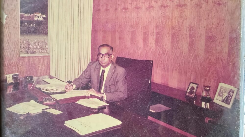 N Krishnan at his desk