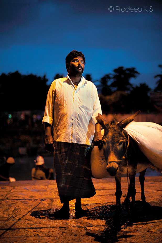 Dhobi with his donkey